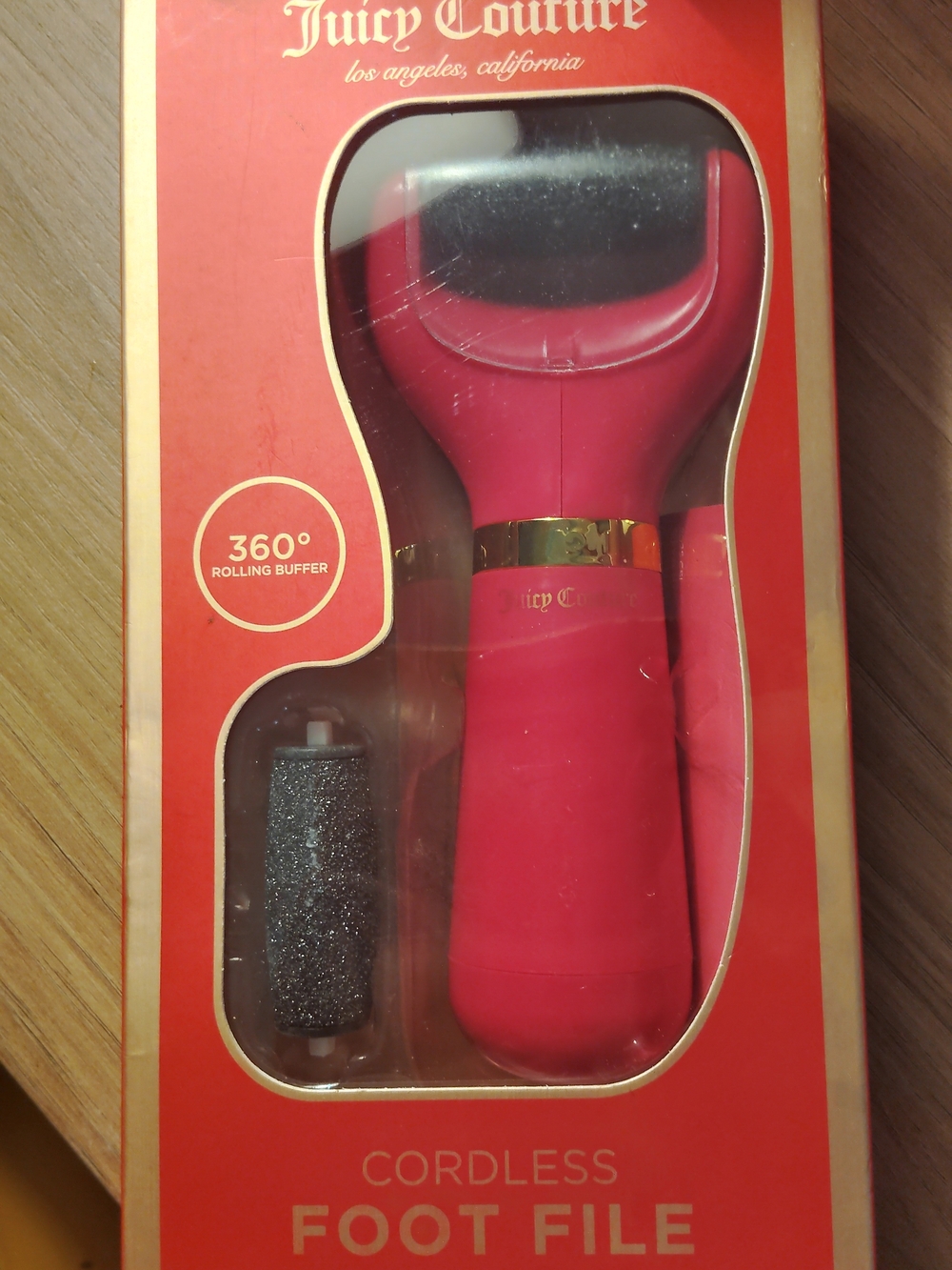 Juicy Couture Hot Pink Cordless Foot File with Gold Accent